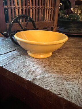 Vintage Hall China Yellow Footed Cereal Soup Bowl #545